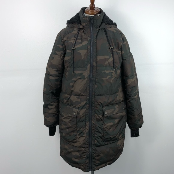 American Eagle Outfitters Other - American Eagle Camo Sherpa Lined Hood Long Jacket